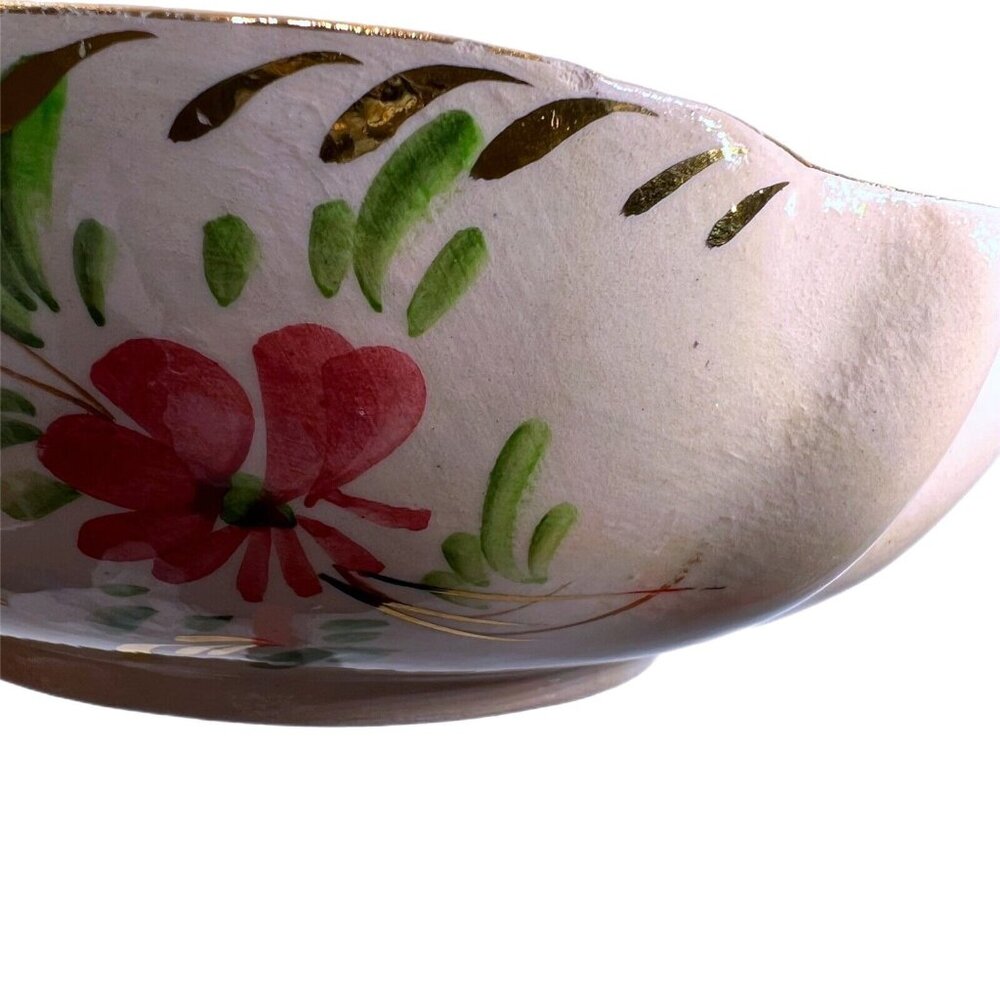 Vtg HAND PAINTED H BEQUET Quaregnon BELGIUM MAJOLICA BOWL Wall Hanging 8" READ - Picture 12 of 14